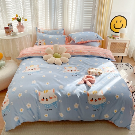 91家纺网 家纺一手货源 找家纺 （总）798家纺 2025新款全棉水洗棉12868印花四件套