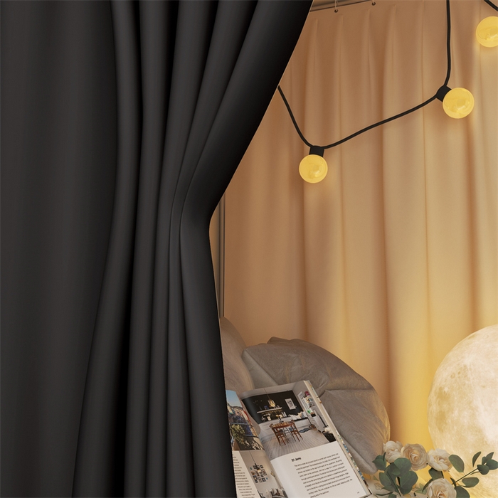 91家纺网 家纺一手货源 找家纺 佳梦家纺 2024新款烫画自连接学生遮光蚊帐 灰-宇航员