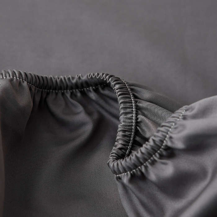 91家纺网 家纺一手货源 找家纺 安莱生活 2024新款100s全棉贡缎单床笠 帝都灰