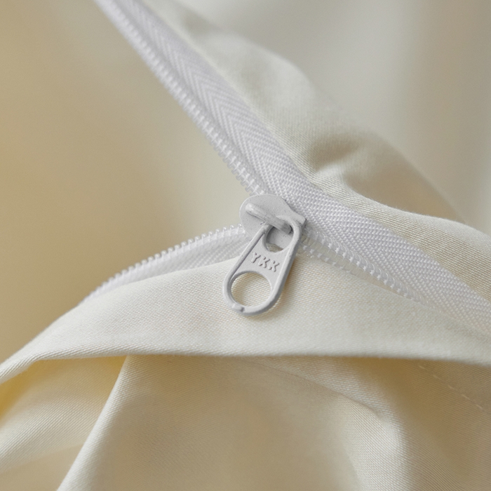 91家纺网 家纺一手货源 找家纺 安莱生活 2024新款100s全棉贡缎单被套 月光白