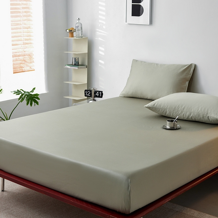 91家纺网 家纺一手货源 找家纺 安莱生活 2024新款100s全棉贡缎单床笠 木果