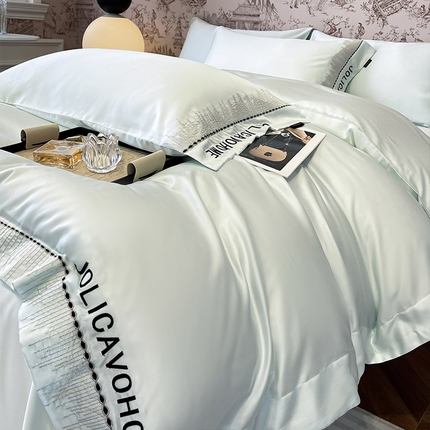 91家纺网 家纺一手货源 找家纺 （总） 【A类兰精天丝】夏季丝滑真丝绸四件套凉感丝床单被套天丝棉床笠款冰丝裸睡床上用品