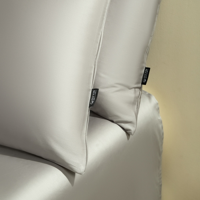 91家纺网 家纺一手货源 找家纺 安莱生活 2024新款100s全棉贡缎四件套 银灰