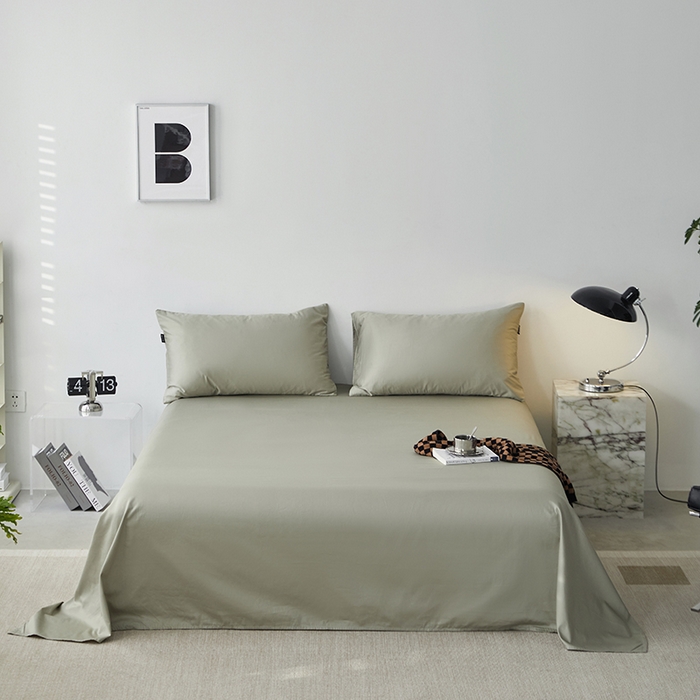 91家纺网 家纺一手货源 找家纺 安莱生活 2024新款100s全棉贡缎单床单 木果