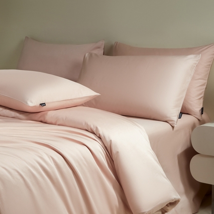 安莱生活 2024新款100s全棉贡缎四件套 虾粉