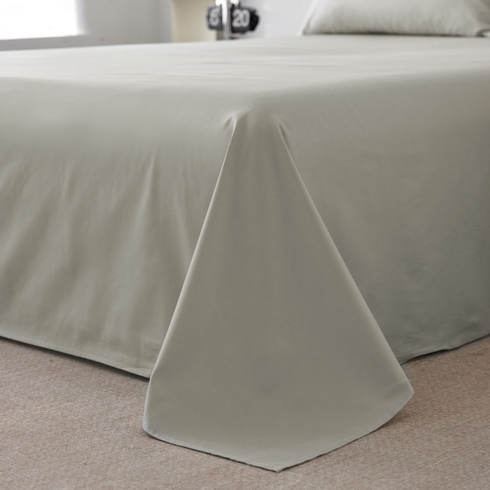 91家纺网 家纺一手货源 找家纺 安莱生活 2024新款100s全棉贡缎单床单 高级灰