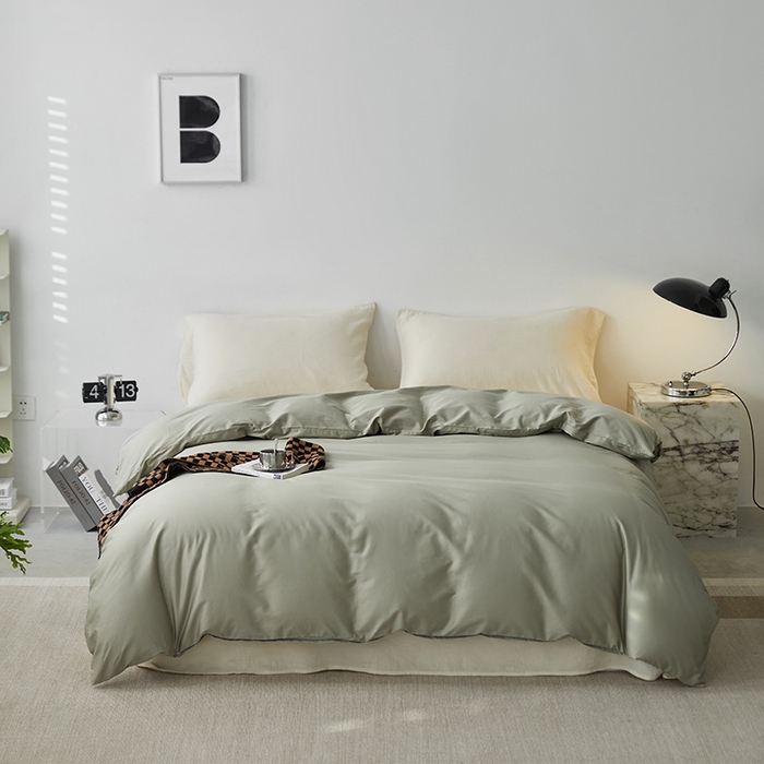 91家纺网 家纺一手货源 找家纺 安莱生活 2024新款100s全棉贡缎单被套 木果