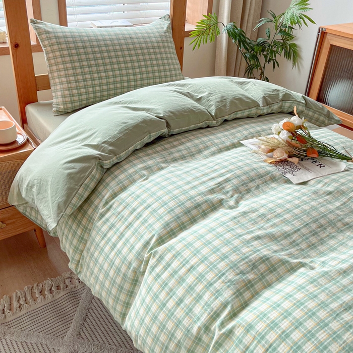 91家纺网 家纺一手货源 找家纺 吉象 2025新款水洗棉学生三件套 春风曲