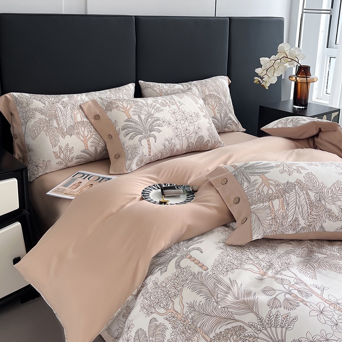 91家纺网 家纺一手货源 找家纺 艾迪尚家纺 2025新款柔丝茸磨毛印花纽扣款单被套 雾岛-米