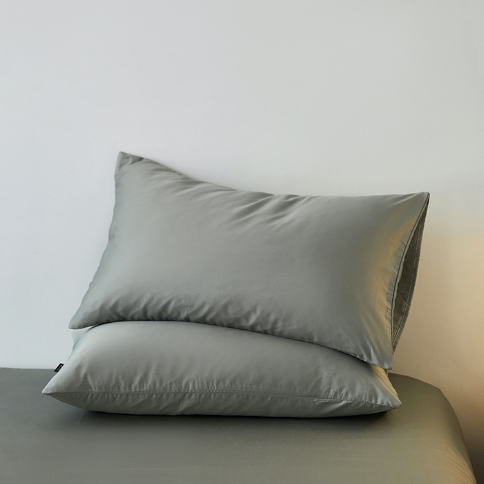 91家纺网 家纺一手货源 找家纺 安莱生活 2024新款100s全棉贡缎单枕套 水绿