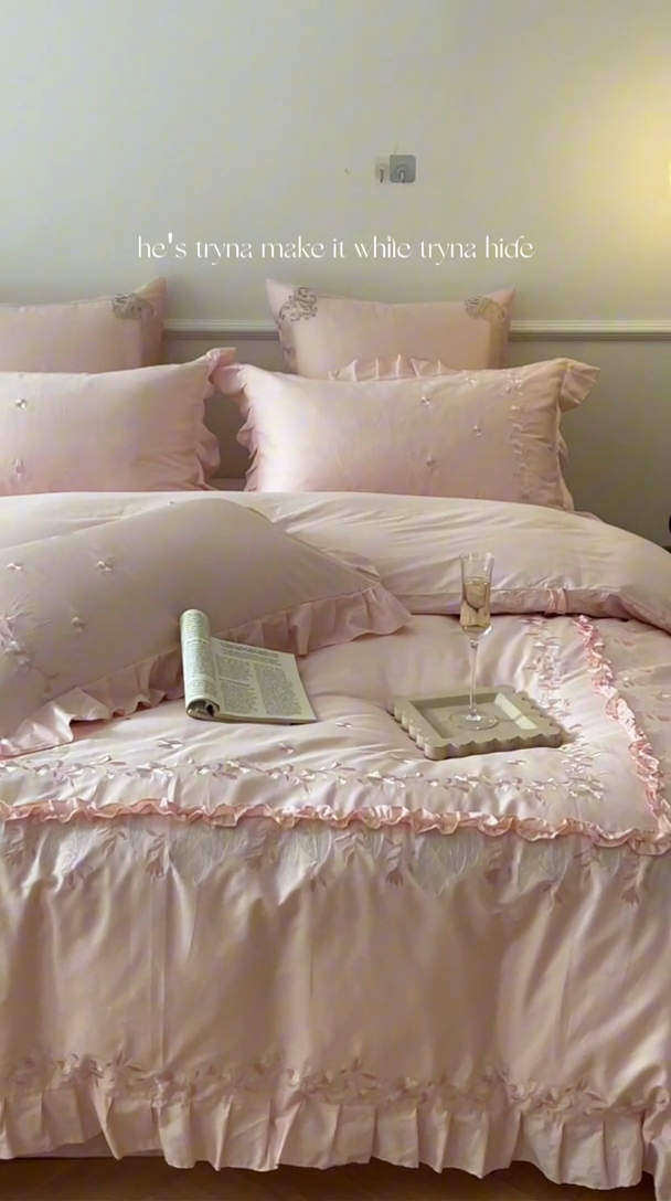 91家纺网 家纺一手货源 找家纺 美娘阁2025新款双股长绒棉居家款四件套 苏菲的梦