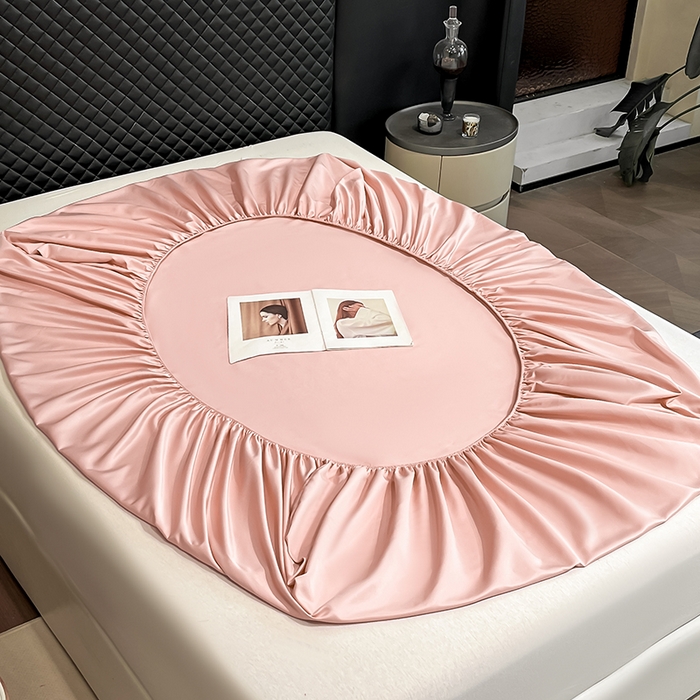 91家纺网 家纺一手货源 找家纺 露梦家纺 2025新款A类水洗原棉刺绣款床笠-星辰系列（提供买家秀） 星辰-玫瑰粉