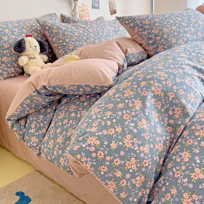 91家纺网 家纺一手货源 找家纺 西引力 2024新款全棉印花四件套 寻觅