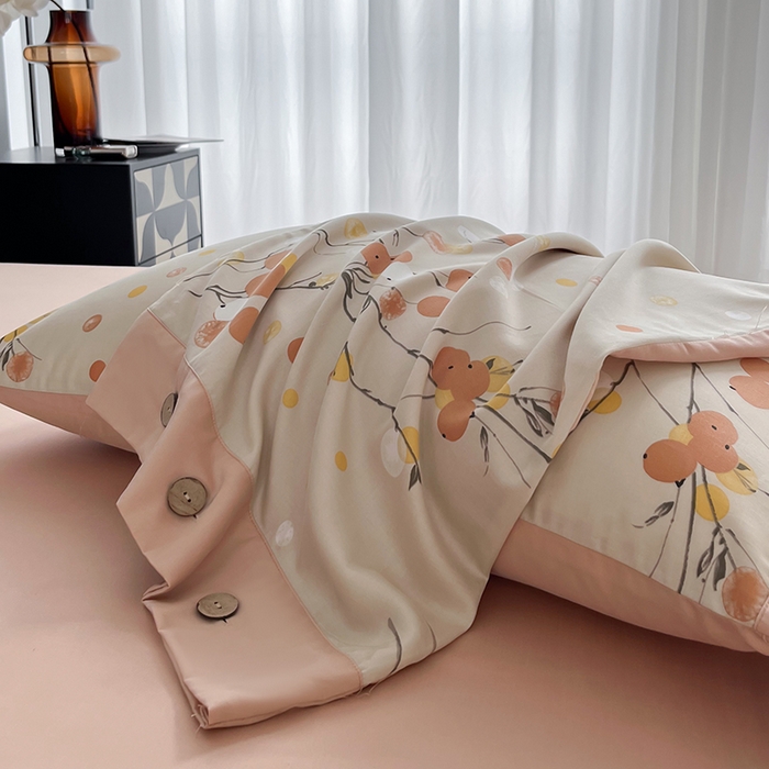 91家纺网 家纺一手货源 找家纺 艾迪尚家纺 2025新款柔丝茸磨毛印花纽扣款单枕套 夏木之梦