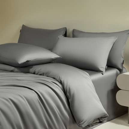 安莱生活 2024新款100s全棉贡缎四件套 帝都灰