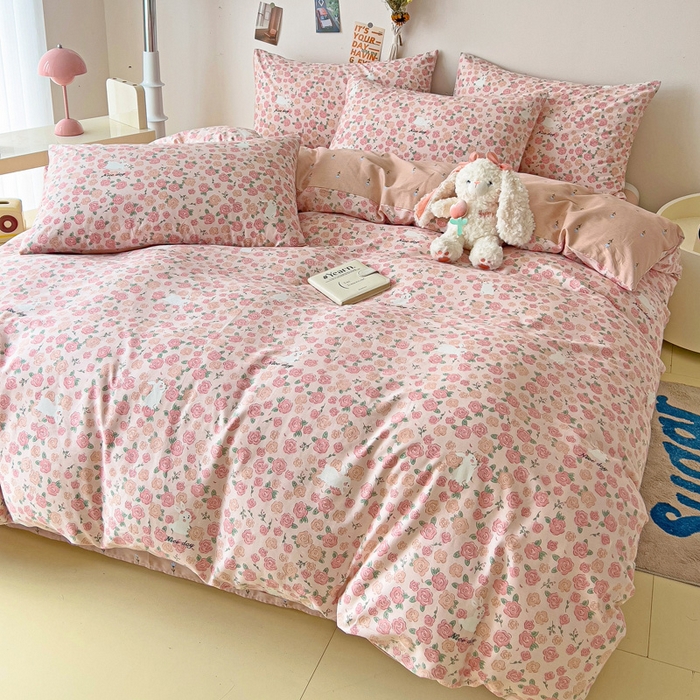 91家纺网 家纺一手货源 找家纺 西引力 2024新款全棉印花单被套 遇见浪漫