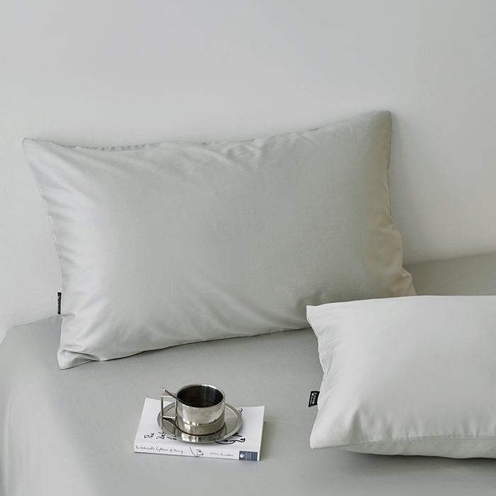 91家纺网 家纺一手货源 找家纺 安莱生活 2024新款100s全棉贡缎单枕套 高级灰