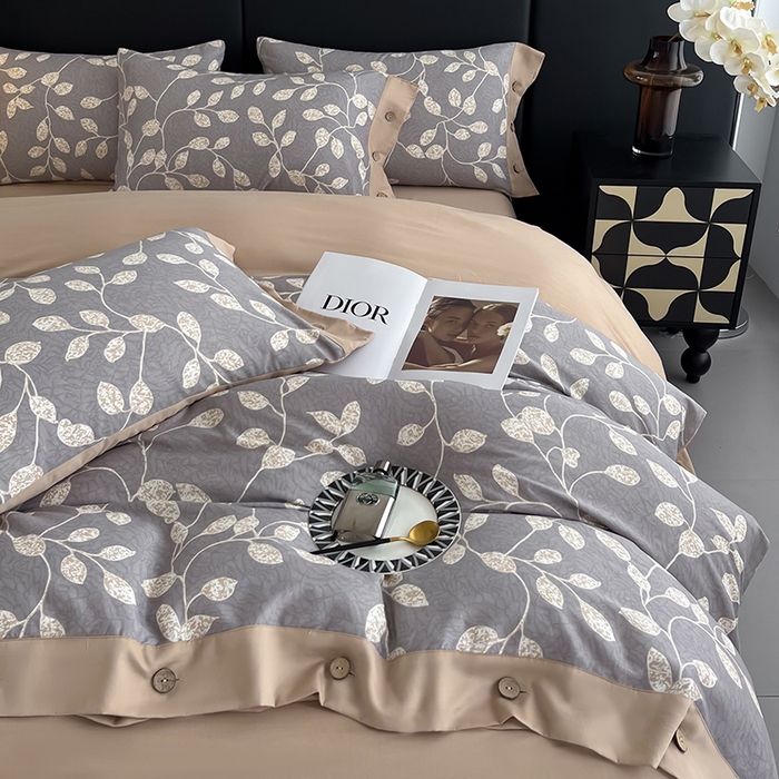 91家纺网 家纺一手货源 找家纺 艾迪尚家纺 2025新款柔丝茸磨毛印花纽扣款单被套 碧秋