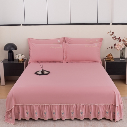 91家纺网 家纺一手货源 找家纺 （总）乐坊 2024新款高精密绣花床裙系列-欧若拉