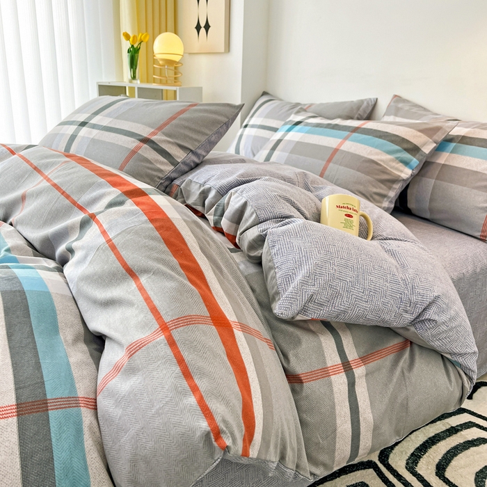 91家纺网 家纺一手货源 找家纺 西引力 2024新款全棉印花单被套 流金岁月