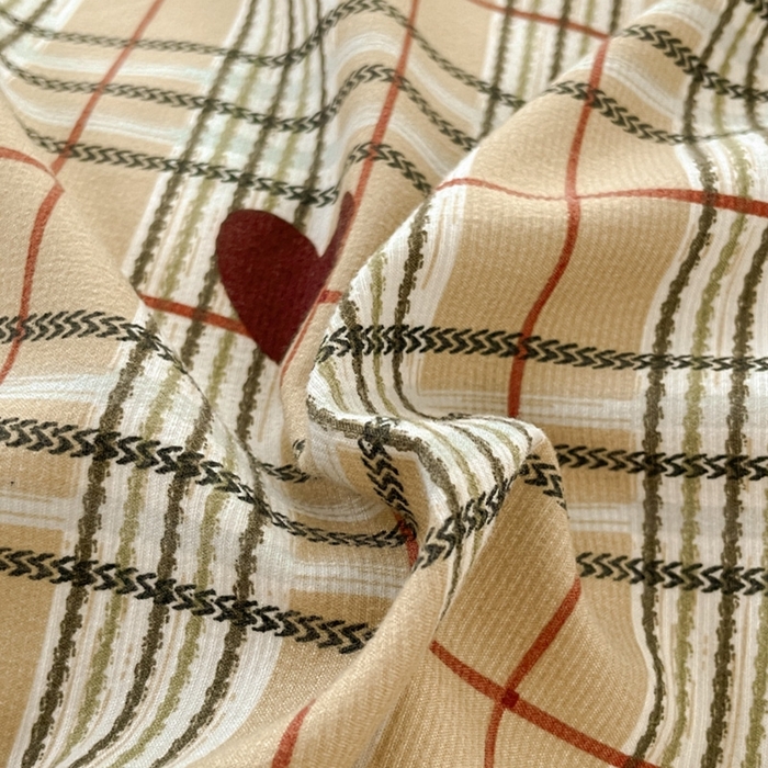 91家纺网 家纺一手货源 找家纺 玉海棠 2024新款AB版软糯针织棉印花四件套 格调-咖-