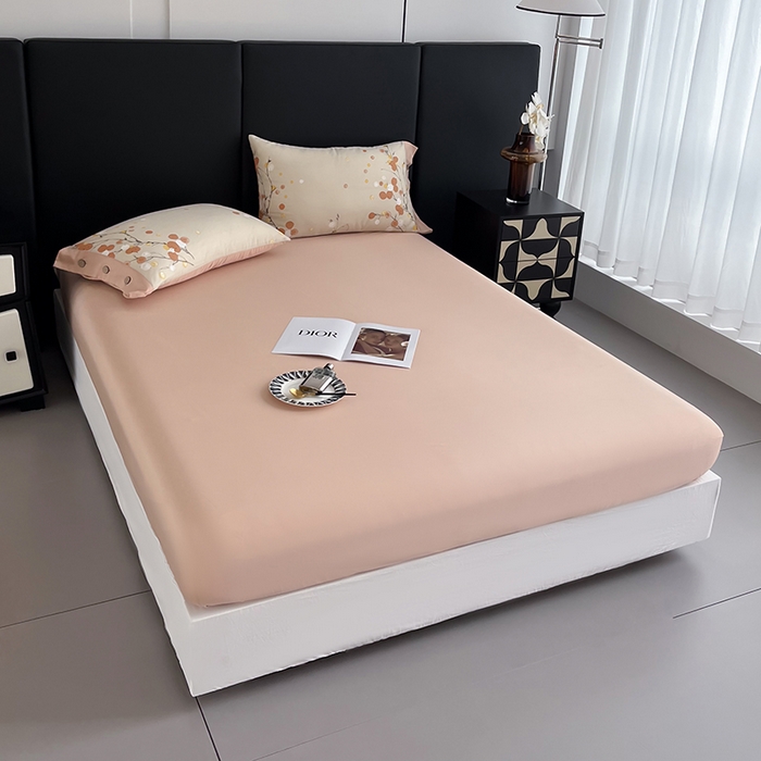 91家纺网 家纺一手货源 找家纺 艾迪尚家纺 2025新款柔丝茸磨毛印花纽扣款单床笠 夏木之梦