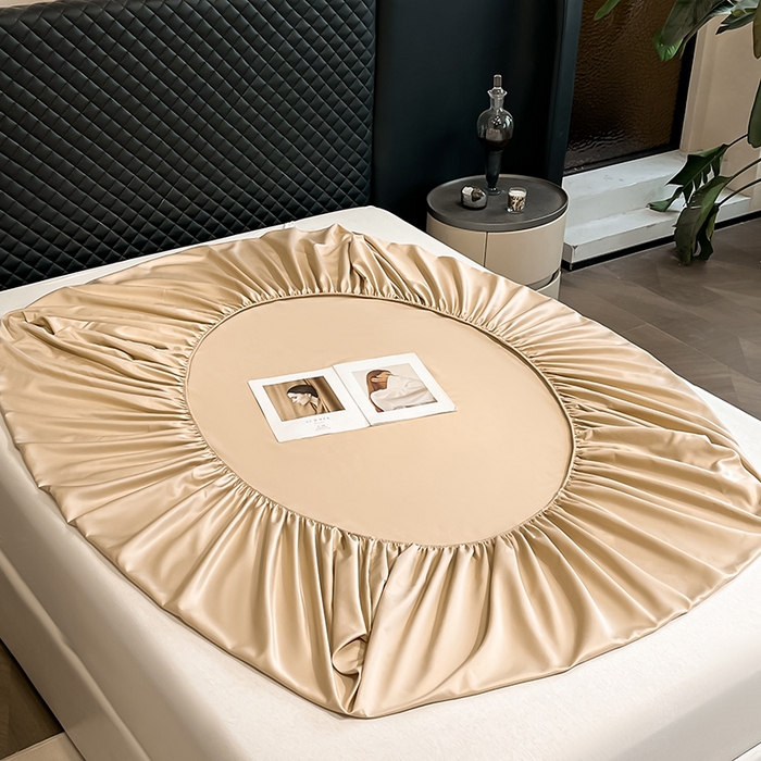 91家纺网 家纺一手货源 找家纺 露梦家纺 2025新款A类水洗原棉刺绣款床笠-星辰系列（提供买家秀） 星辰-香槟色