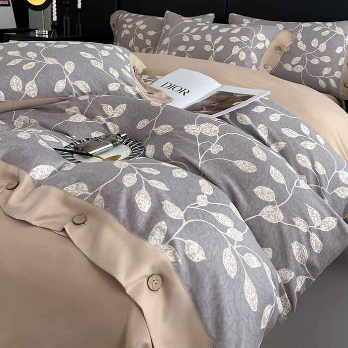 91家纺网 家纺一手货源 找家纺 艾迪尚家纺 2025新款柔丝茸磨毛印花纽扣款单被套 碧秋