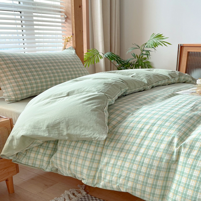 91家纺网 家纺一手货源 找家纺 吉象 2025新款水洗棉学生三件套 春风曲