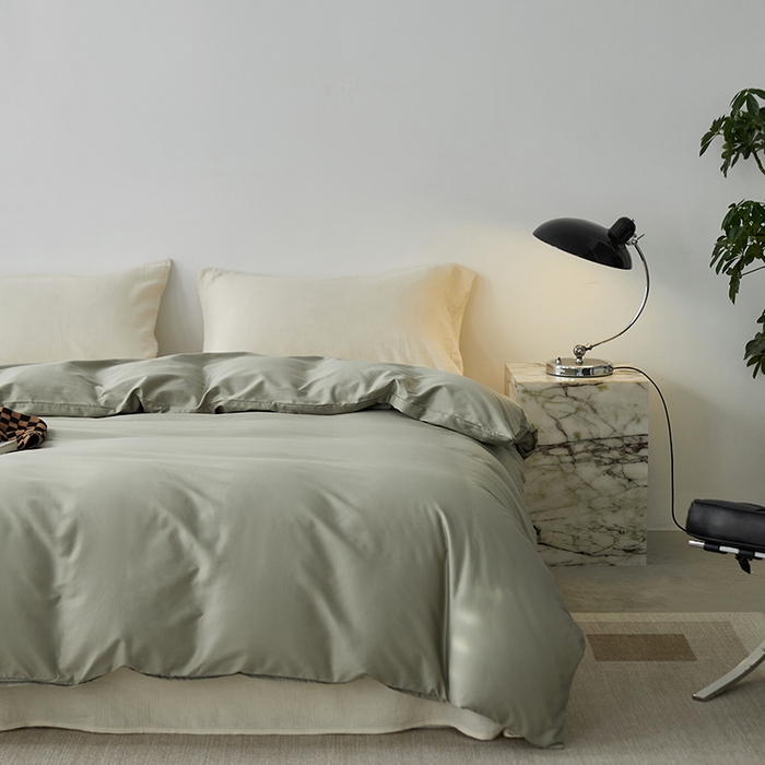 91家纺网 家纺一手货源 找家纺 安莱生活 2024新款100s全棉贡缎单被套 木果