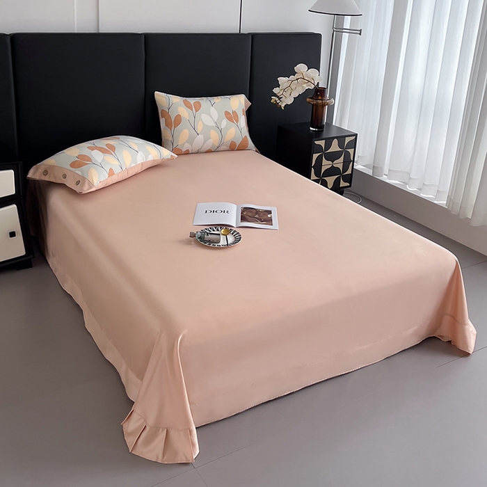 91家纺网 家纺一手货源 找家纺 艾迪尚家纺 2025新款柔丝茸磨毛印花纽扣款单床单 春之语