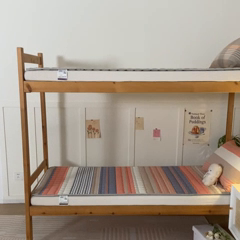 91家纺网 家纺一手货源 找家纺 卡伦家纺 2025新款全棉色织水洗棉夹棉床垫单人学生宿舍床垫 橘兰咖条