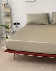 91家纺网 家纺一手货源 找家纺 安莱生活 2024新款100s全棉贡缎单床笠 木果