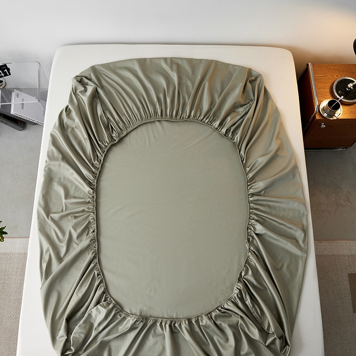 91家纺网 家纺一手货源 找家纺 安莱生活 2024新款100s全棉贡缎单床笠 木果