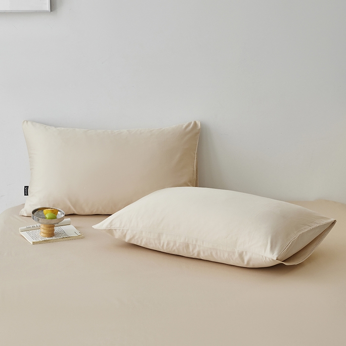 91家纺网 家纺一手货源 找家纺 安莱生活 2024新款100s全棉贡缎单枕套 棕灰