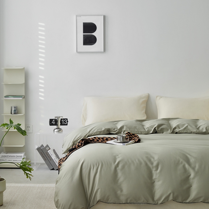 91家纺网 家纺一手货源 找家纺 安莱生活 2024新款100s全棉贡缎单被套 木果