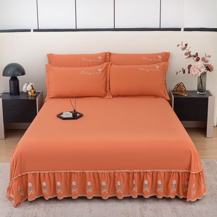 91家纺网 家纺一手货源 找家纺 （总）乐坊 2024新款高精密绣花床裙系列-欧若拉