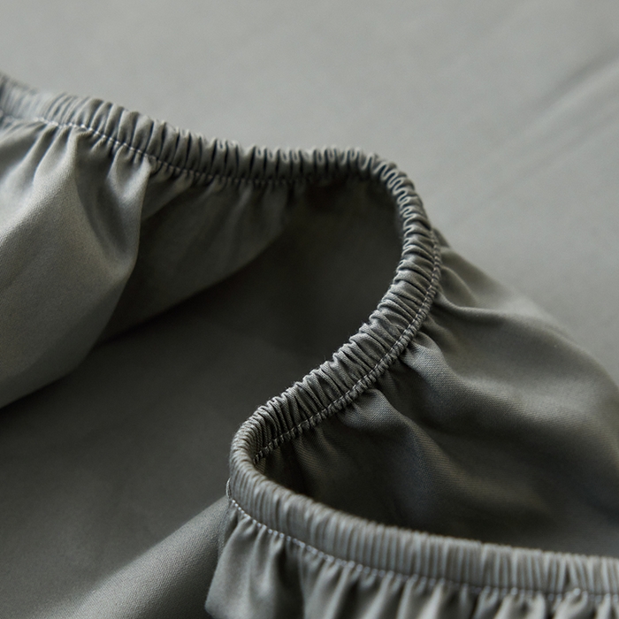 91家纺网 家纺一手货源 找家纺 安莱生活 2024新款100s全棉贡缎单床笠 水绿