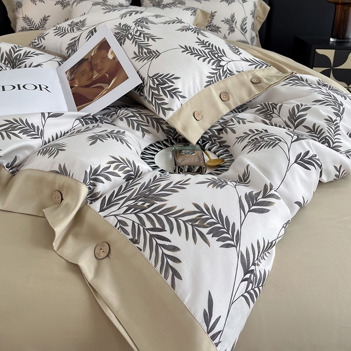 91家纺网 家纺一手货源 找家纺 艾迪尚家纺 2025新款柔丝茸磨毛印花纽扣款四件套 海莉