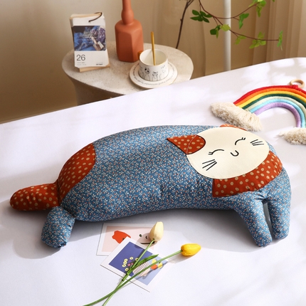 91家纺网 家纺一手货源 找家纺 （总）蔻眠 2024新款可爱猫双拼全棉儿童成人通用荞麦枕芯卡通学生枕头
