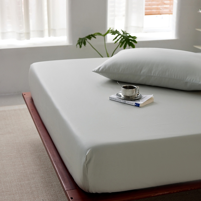 91家纺网 家纺一手货源 找家纺 安莱生活 2024新款100s全棉贡缎单床笠 高级灰