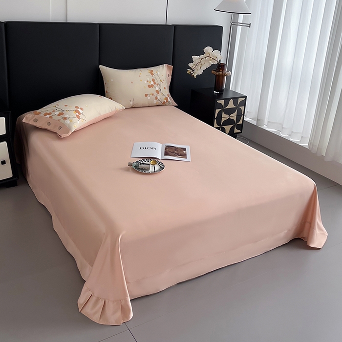 91家纺网 家纺一手货源 找家纺 艾迪尚家纺 2025新款柔丝茸磨毛印花纽扣款单床单 春之语