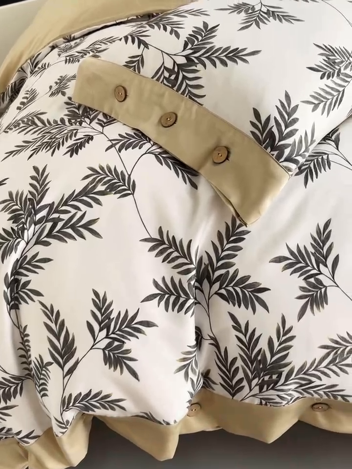 91家纺网 家纺一手货源 找家纺 艾迪尚家纺 2025新款柔丝茸磨毛印花纽扣款单被套 海莉