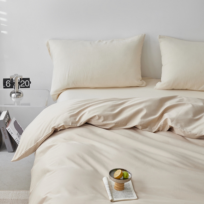 91家纺网 家纺一手货源 找家纺 安莱生活 2024新款100s全棉贡缎单被套 棕色