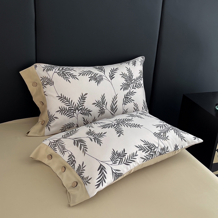 91家纺网 家纺一手货源 找家纺 艾迪尚家纺 2025新款柔丝茸磨毛印花纽扣款单枕套 海莉