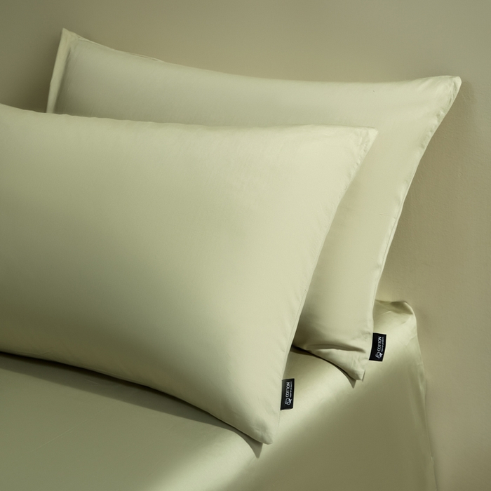 91家纺网 家纺一手货源 找家纺 安莱生活 2024新款100s全棉贡缎四件套 草绿