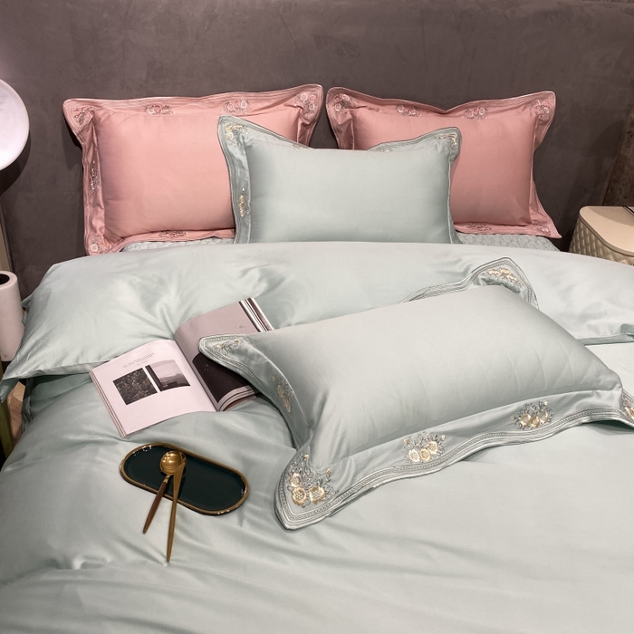 91家纺网 家纺一手货源 找家纺 美娘阁2025新款双股长绒棉居家款四件套 邂逅（米兰）