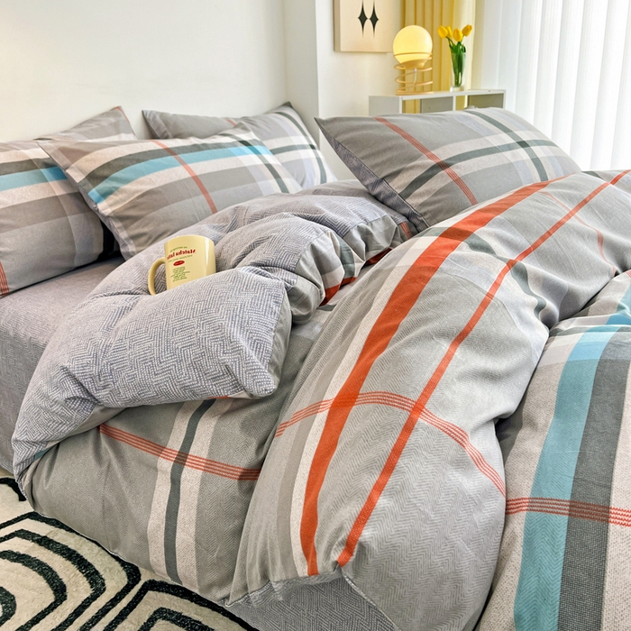 91家纺网 家纺一手货源 找家纺 西引力 2024新款全棉印花单被套 流金岁月