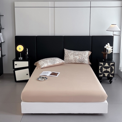 艾迪尚家纺 2025新款柔丝茸磨毛印花纽扣款单床笠 雾岛-米