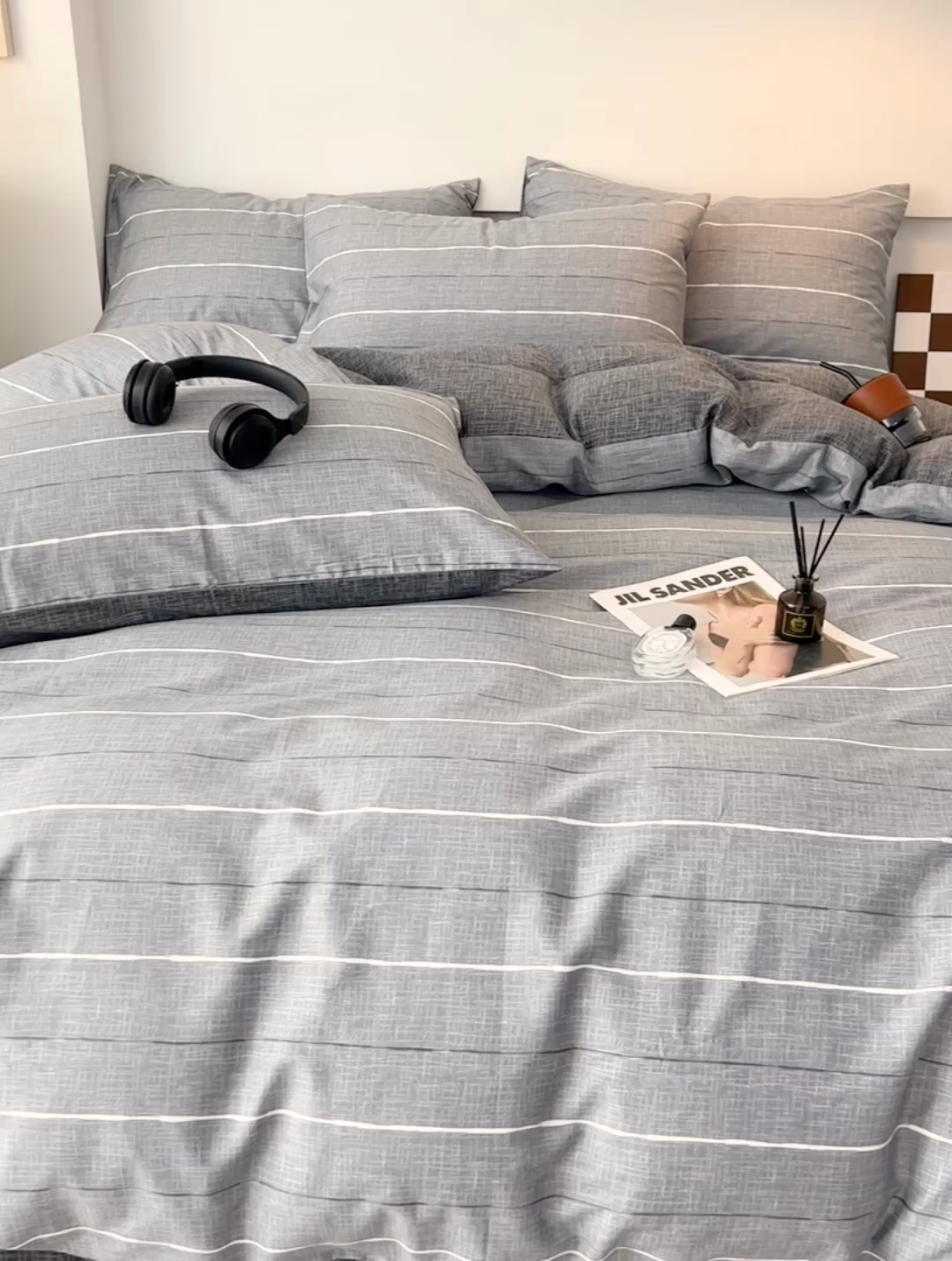 91家纺网 家纺一手货源 找家纺 西引力 2024新款全棉印花四件套 布鲁斯